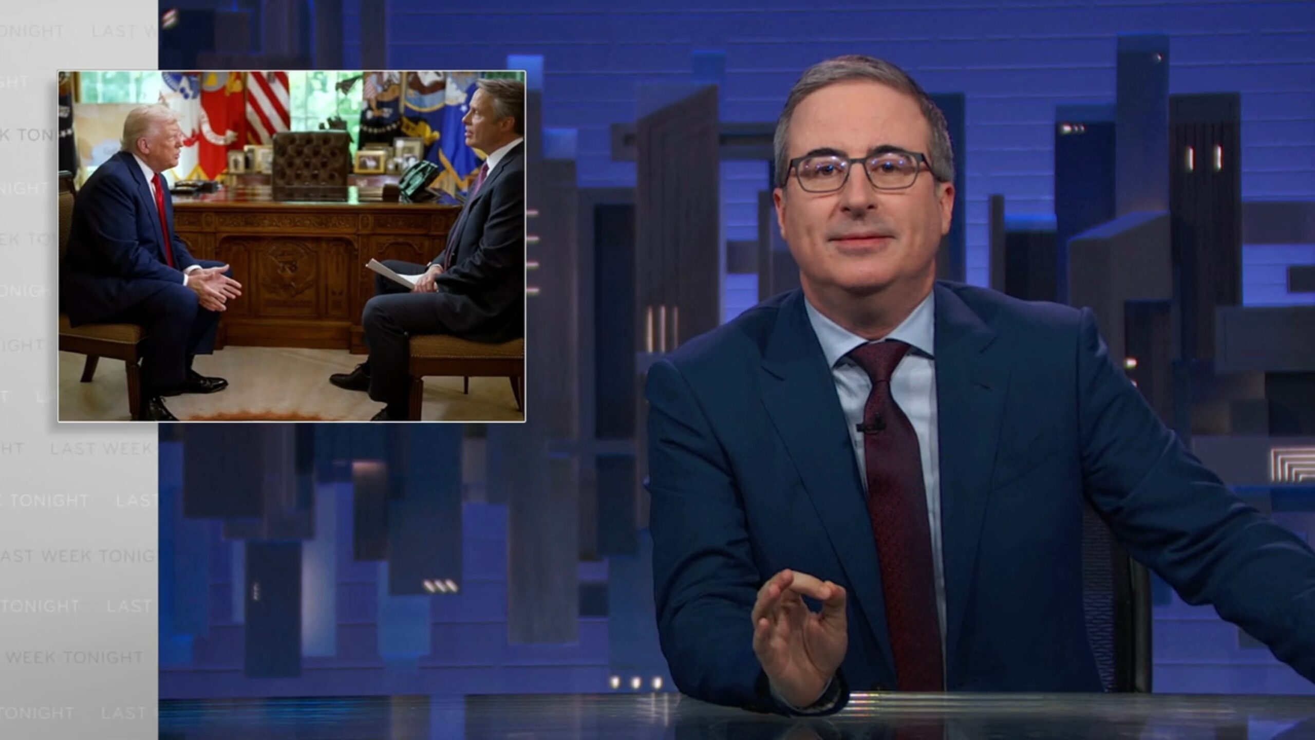 John Oliver sugere uma nova abordagem para entrevistar Trump